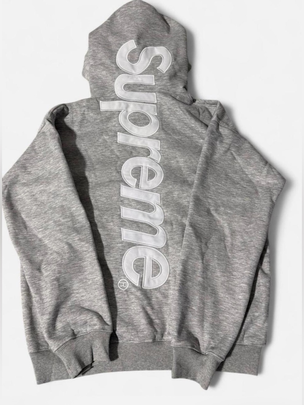 Supreme Gray Back-Logo Hoodie